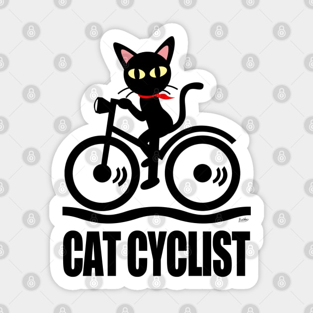 Cat Cyclist Sticker by BATKEI